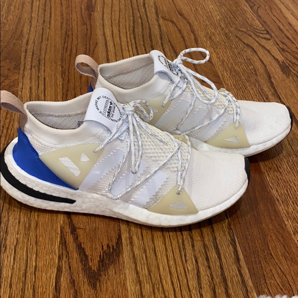 Limited edition white adidas sneakers